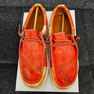 Sun + Stone Men Brian Burnt Orange Tie Dye Size 9.5 brand new with box
